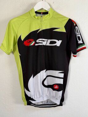 Castelli/Sidi Men's High-Visibility Lime & Black Cycling Jersey